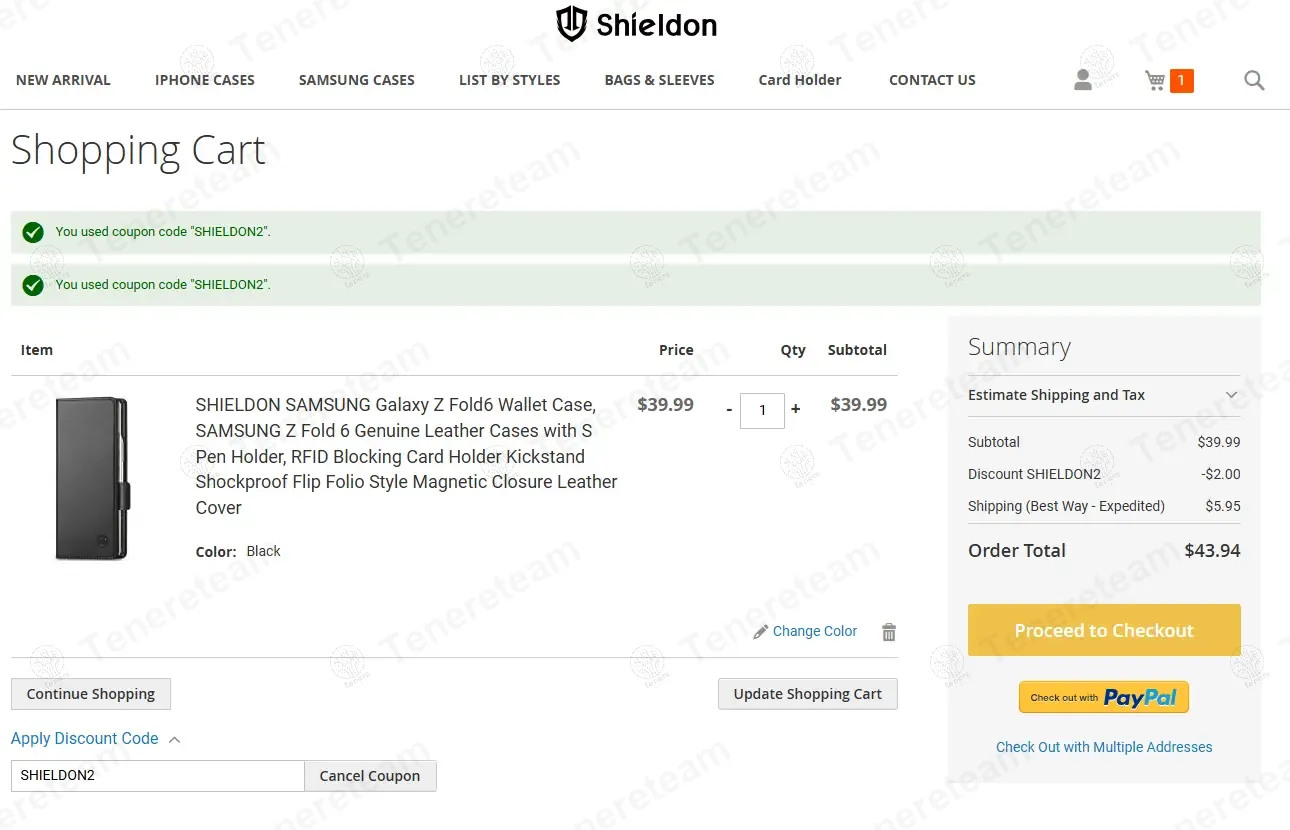 Shieldon coupon code: $2 off with SHIELDON2. Tested and valid as 10 months ago.