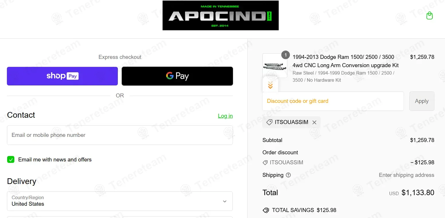 Apoc Industries coupon code: 10% off with ITSOUASSIM. Tested and valid as 1 year ago.