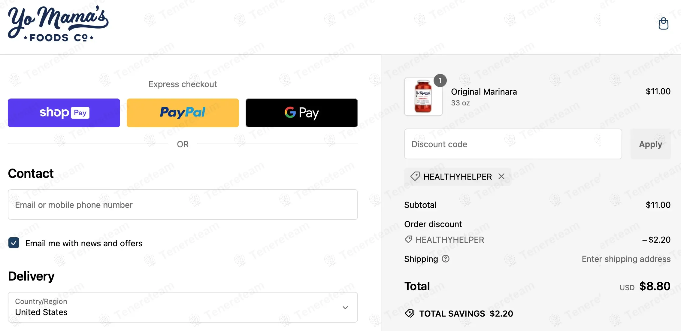 Yo Mama's Foods coupon code: 20% off with HEALTHYHELPER. Tested and valid as 1 year ago.