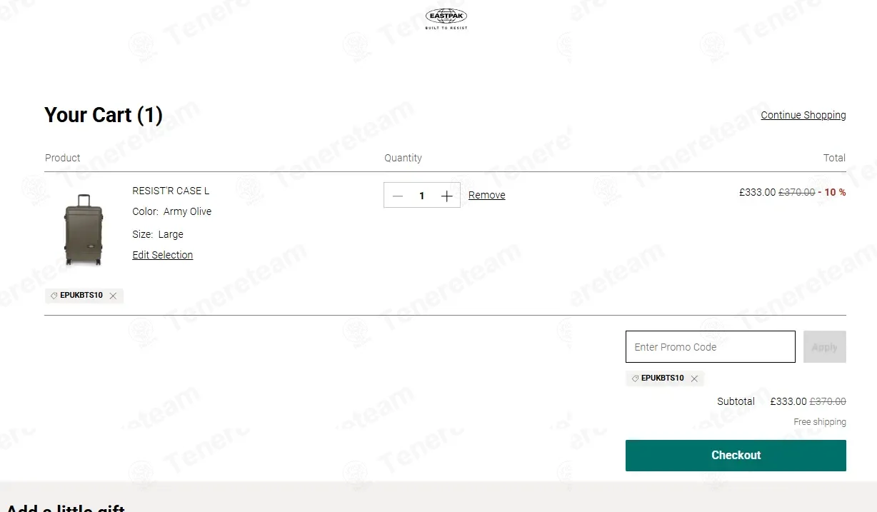 EastPak coupon code: 10% off with EPUKBTS10. Tested and valid as 6 days ago.