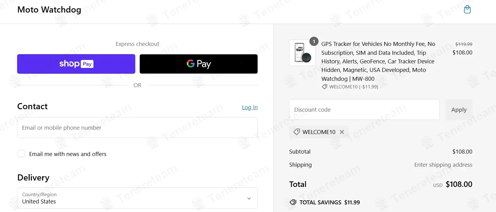Moto Watchdog Shop apply coupon code