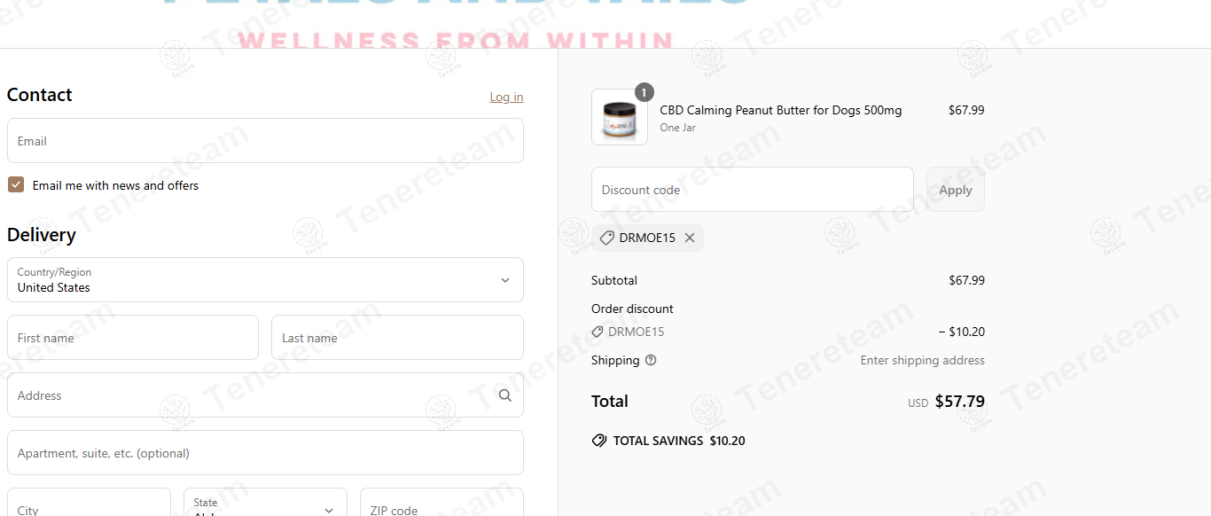 Petals and Tails coupon code: 15% off with DRMOE15. Tested and valid as 1 year ago.