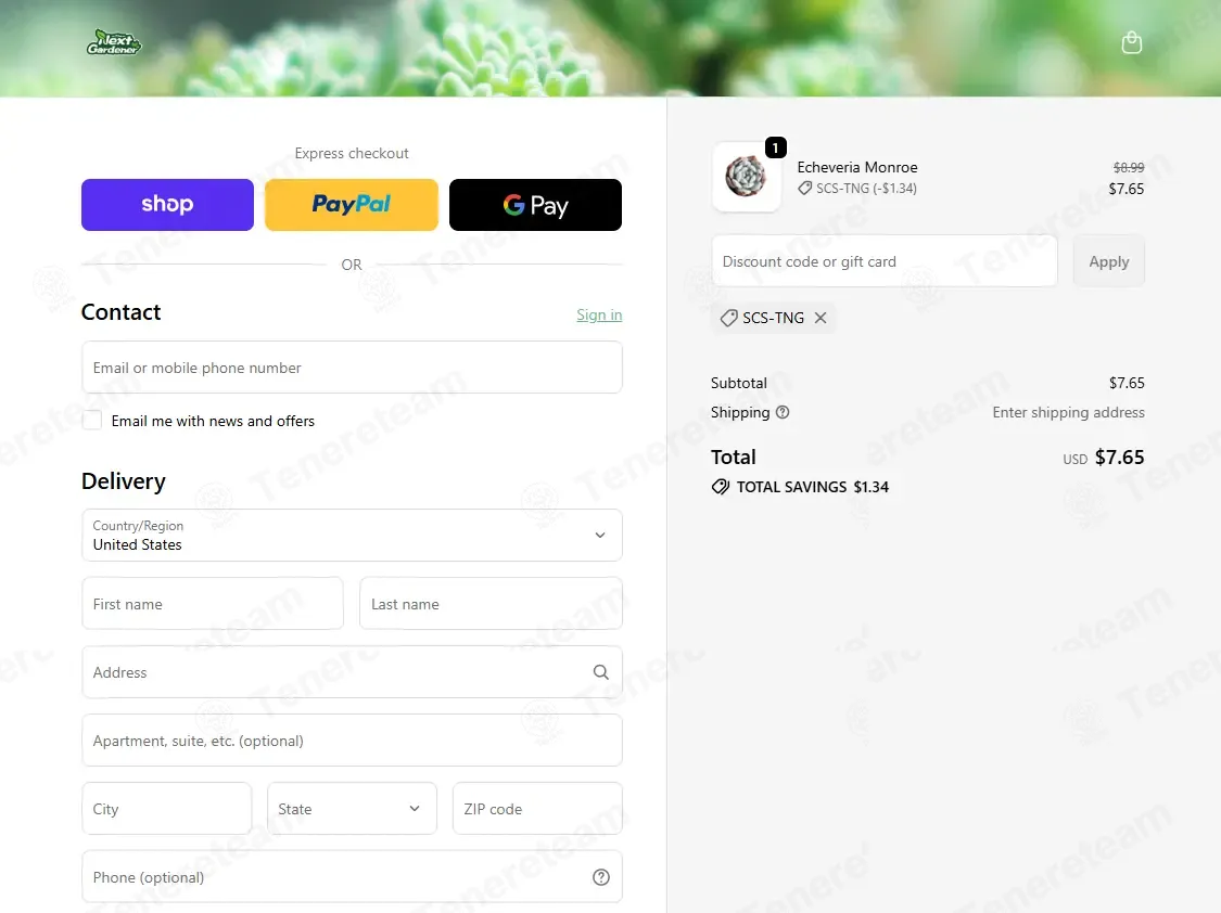 The Next Gardener coupon code: 15% off with SCS-TNG. Tested and valid as 1 week ago.