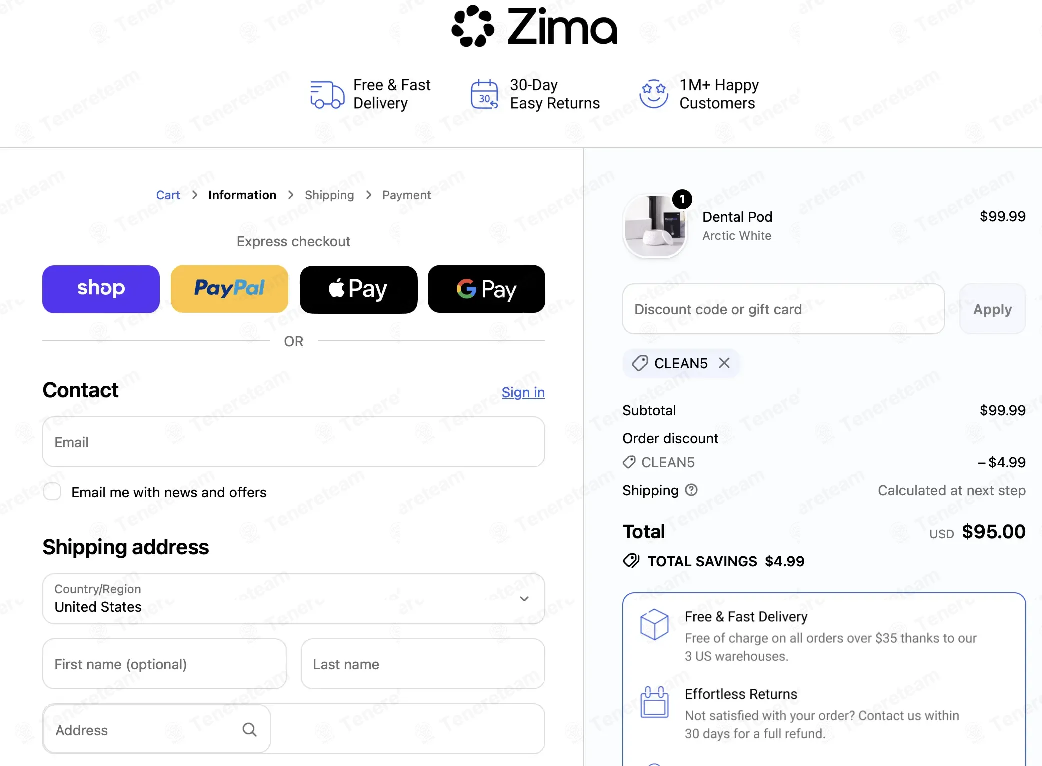 ZIMA DENTAL UK coupon code: 5% off with CLEAN5. Tested and valid as 3 weeks ago.