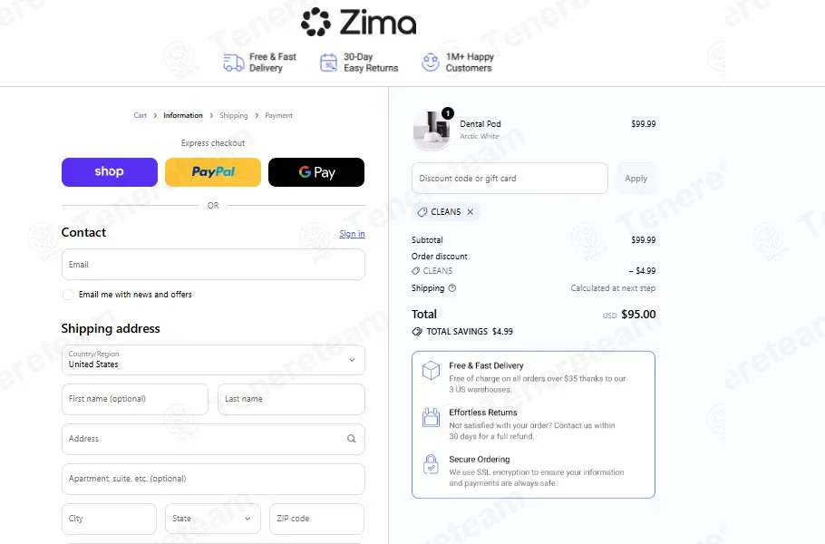ZIMA DENTAL UK coupon code: 5% off with CLEAN5. Tested and valid as 3 weeks ago.
