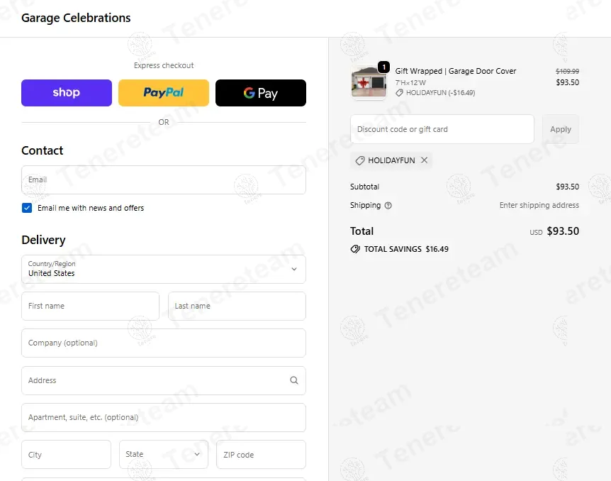 Garage Celebrations coupon code: 15% off with HOLIDAYFUN. Tested and valid as 6 months ago.