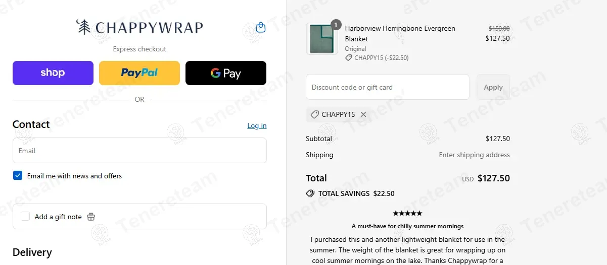 Chappy Wrap coupon code: 15% off with CHAPPY15. Tested and valid as 10 months ago.