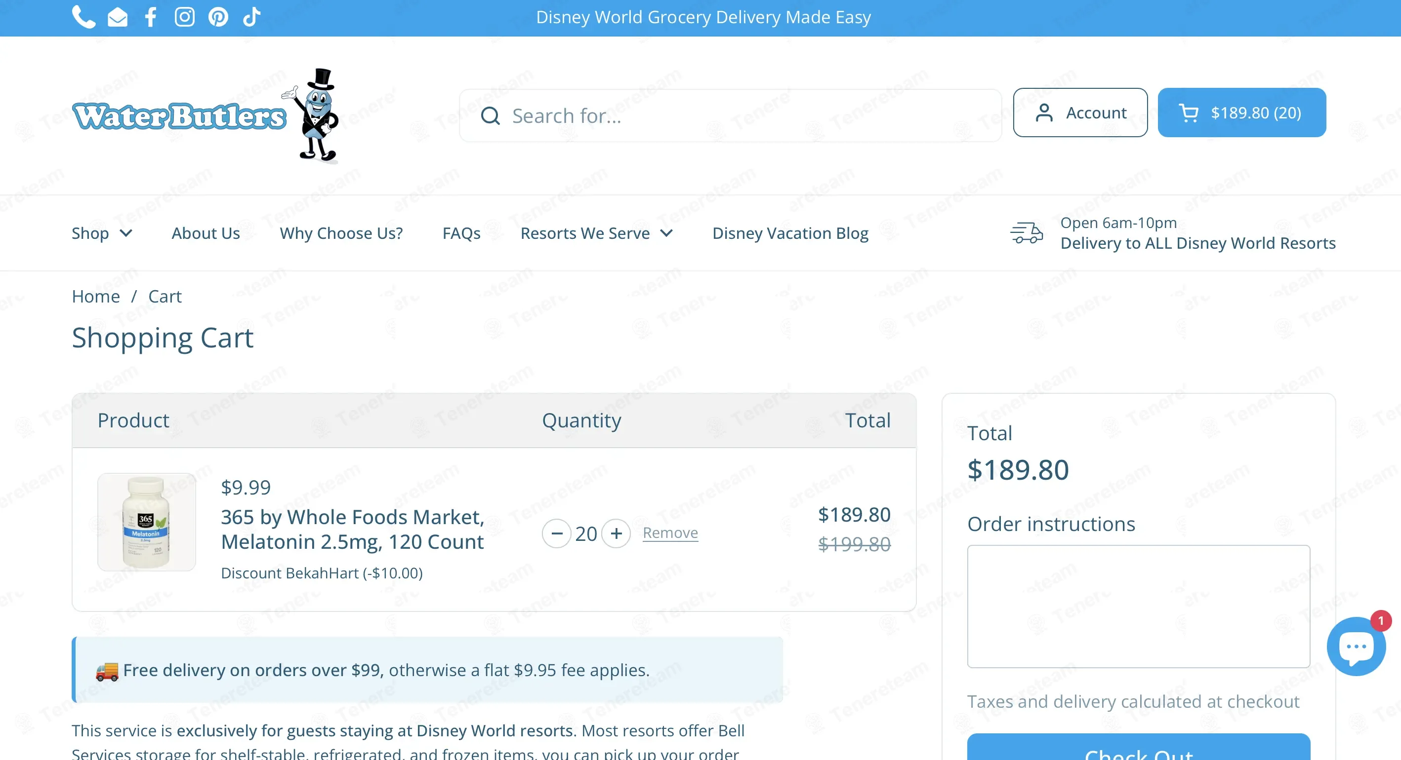 Water Butlers coupon code: $10 off with BEKAHHART. Tested and valid as 1 month ago.