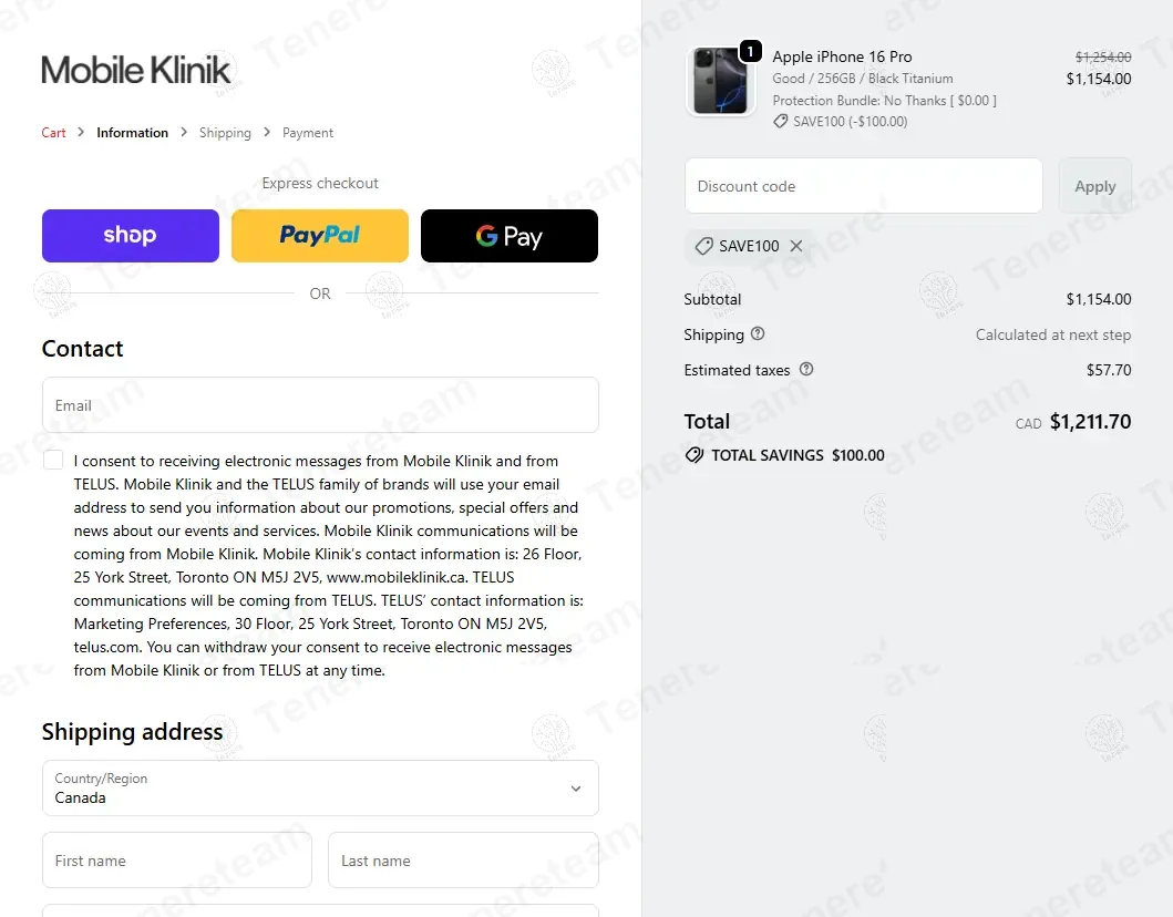 Mobile Klinik apply coupon code