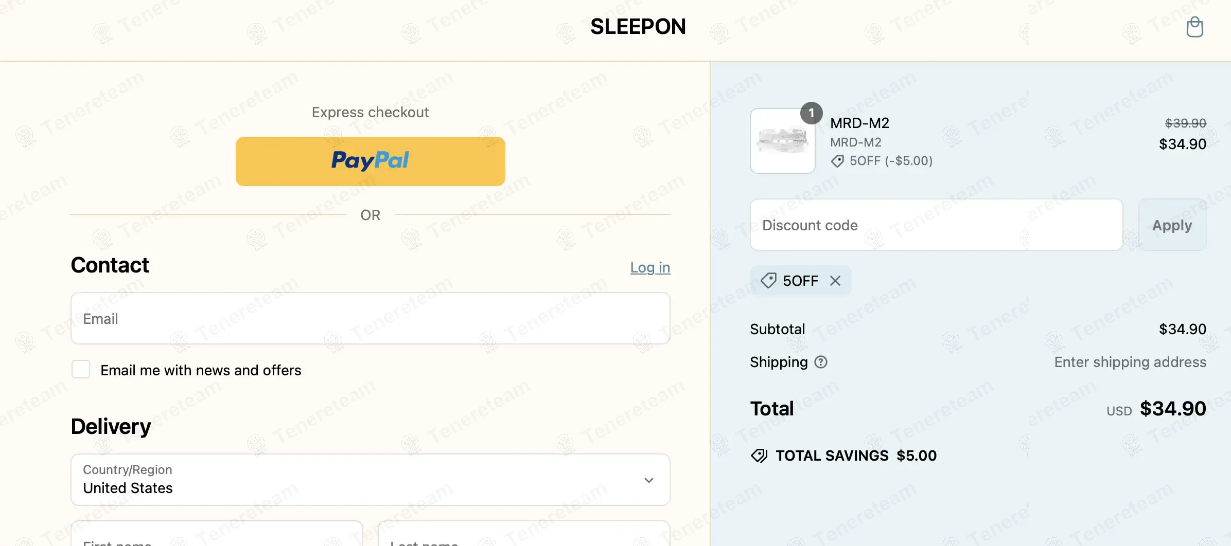 Sleepon Health coupon code: $5 off with 5OFF. Tested and valid as 1 year ago.