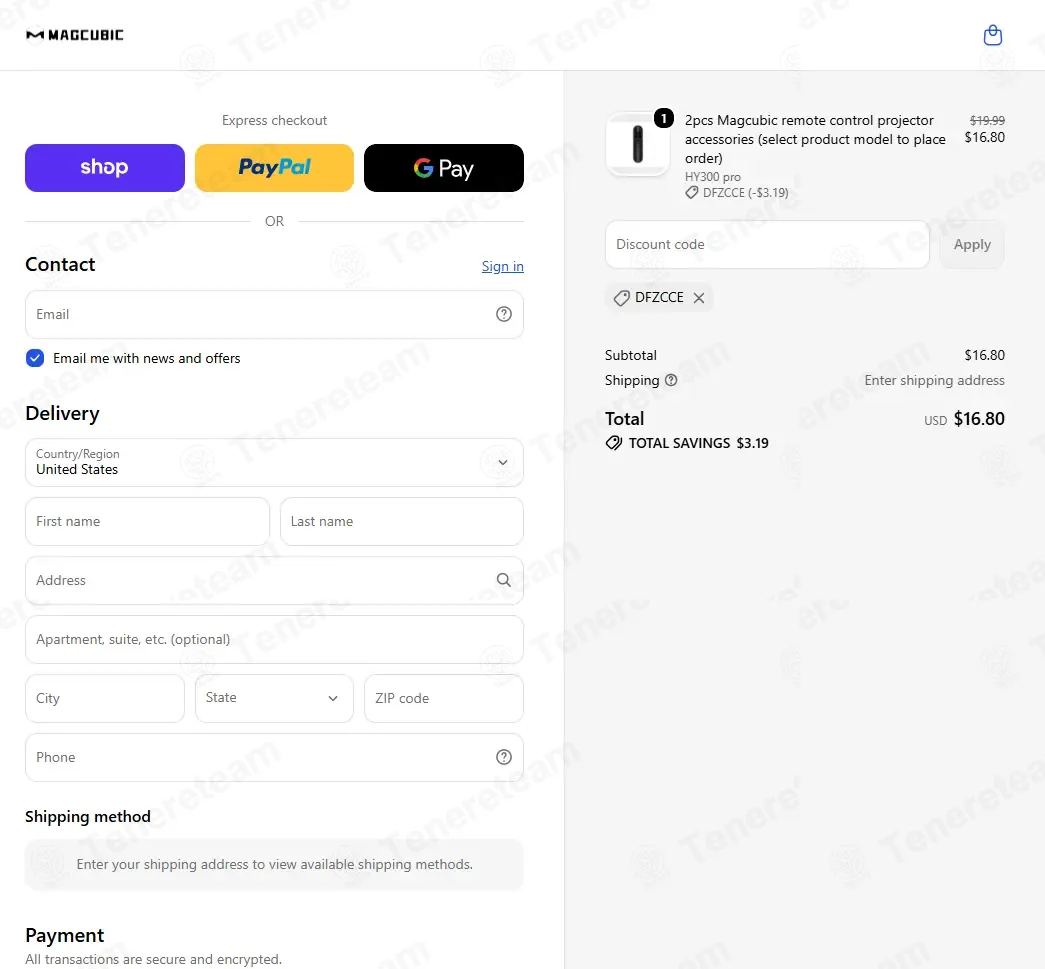 Magcubic coupon code verified as working at checkout