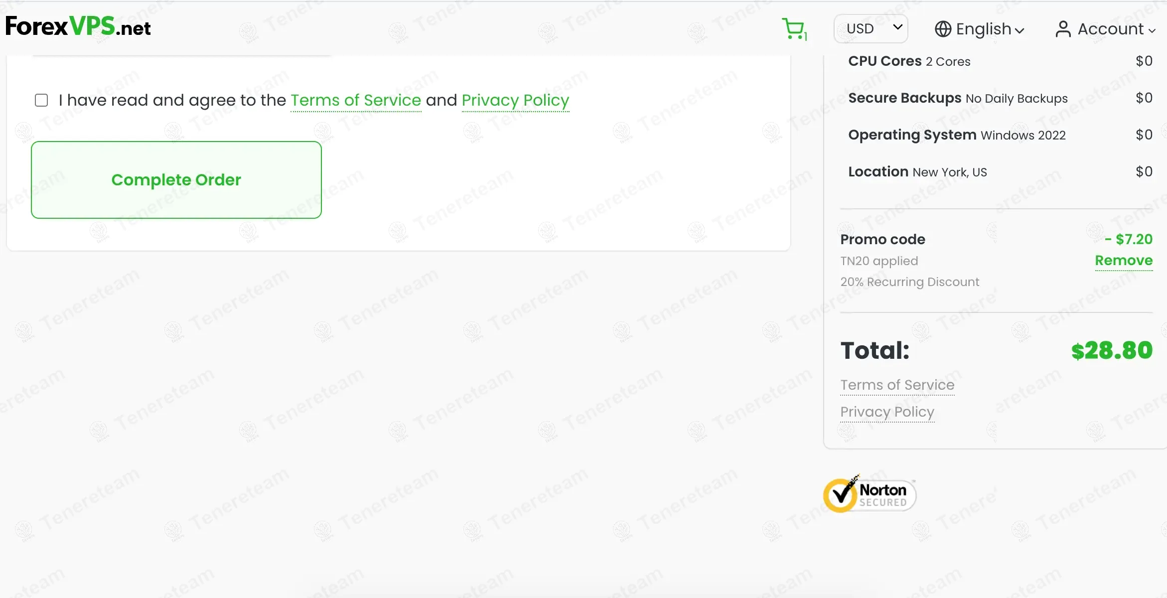 ForexVPS apply coupon code