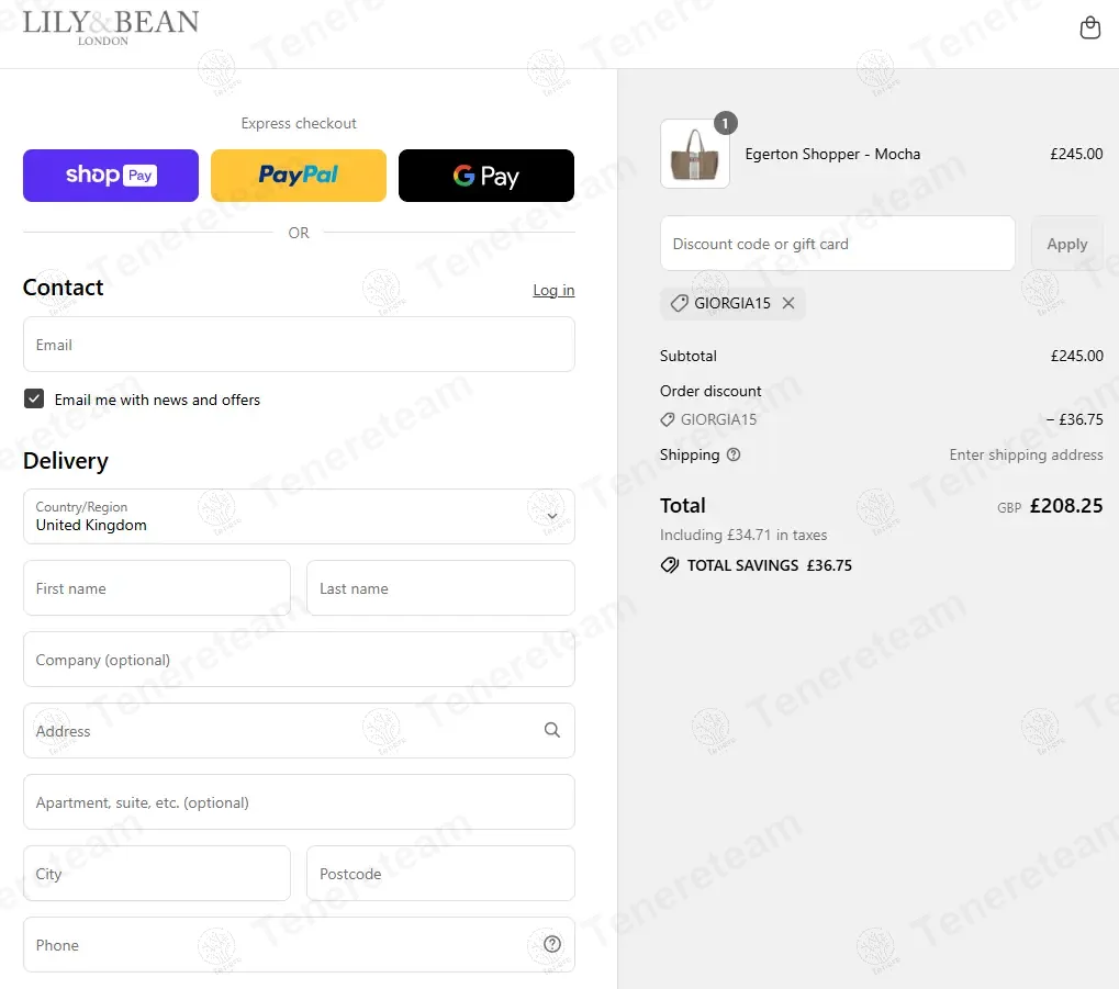 Lily And Bean coupon code: 15% off with GIORGIA15. Tested and valid as 8 months ago.