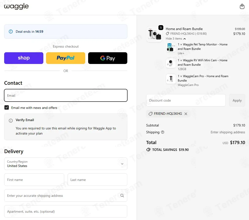 My Waggle coupon code: 10% off with FRIEND-HQL5KHG. Tested and valid as 2 months ago.