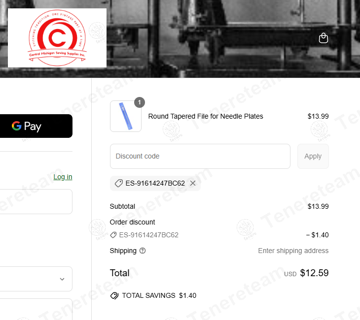 Central Michigan Sewing Supplies coupon code: 10% off with ES-91614247BC62. Tested and valid as 1 year ago.