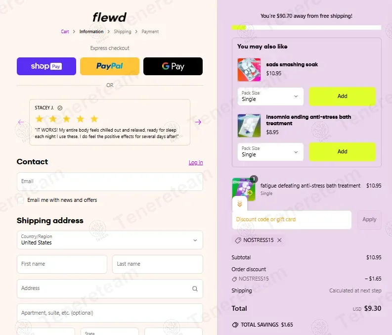 Flewd Stresscare coupon code: 15% off with NOSTRESS15. Tested and valid as 8 months ago.