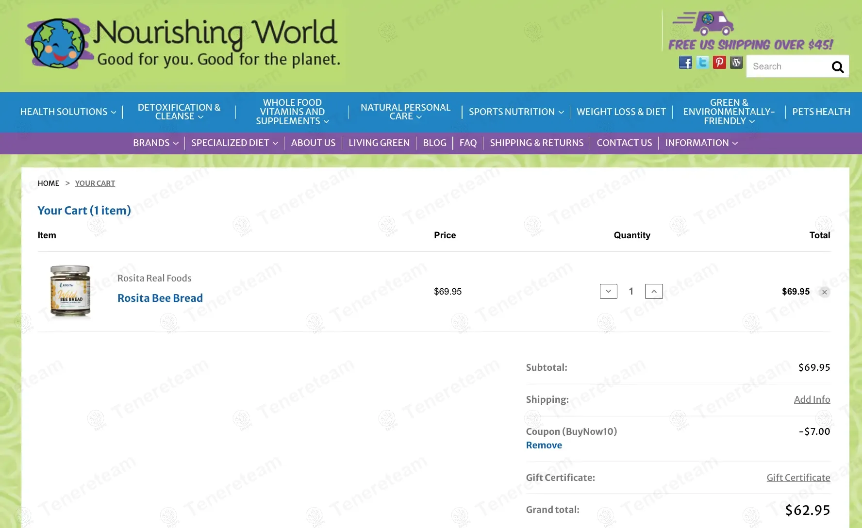 Nourishing World coupon code: 10% off with BUYNOW10. Tested and valid as 11 months ago.