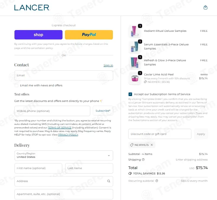 Lancer Skincare coupon code: 15% off with NEWME15. Tested and valid as 7 months ago.
