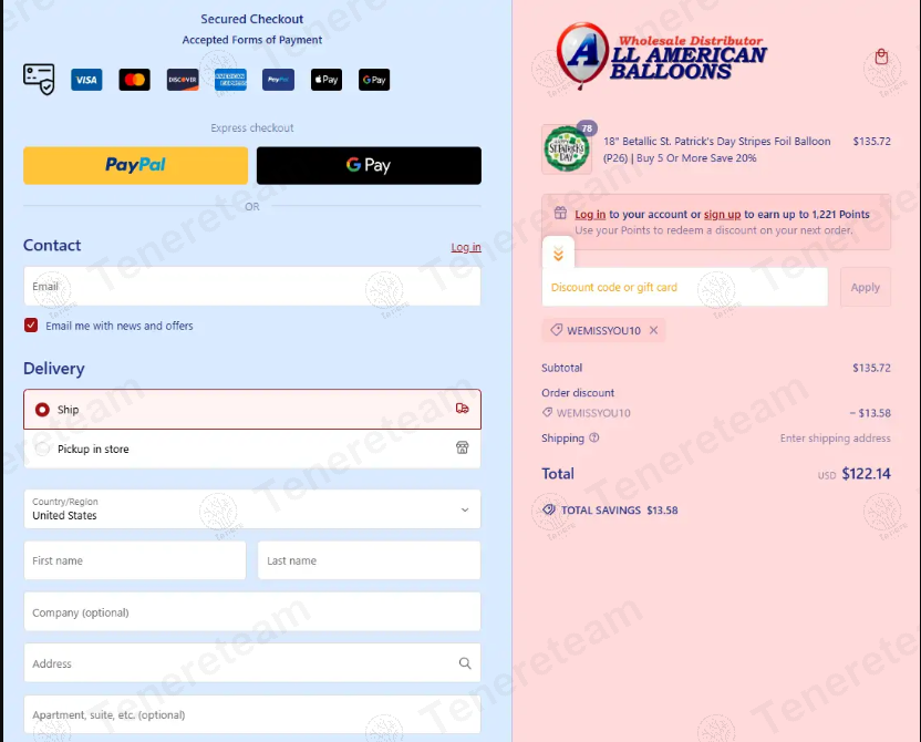 All American Balloons coupon code: 10% off with WEMISSYOU10. Tested and valid as 6 months ago.