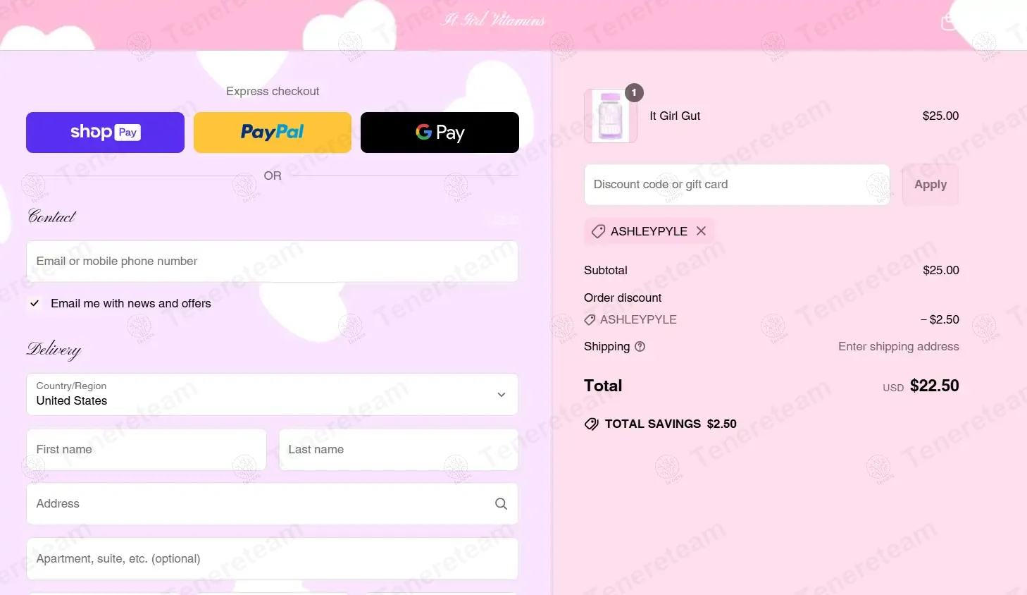 It Girl Vitamins coupon code: 10% off with ASHLEYPYLE. Tested and valid as 1 year ago.