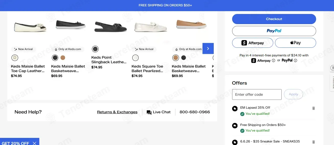 Keds coupon code: 35% off with KEDS35KEL73J7. Tested and valid as 3 weeks ago.