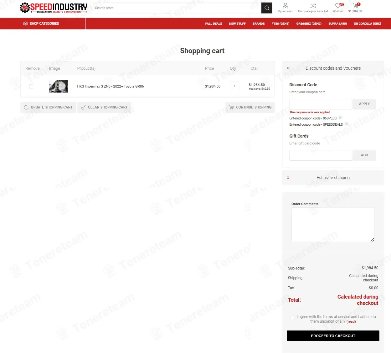 Speed Industry apply coupon code
