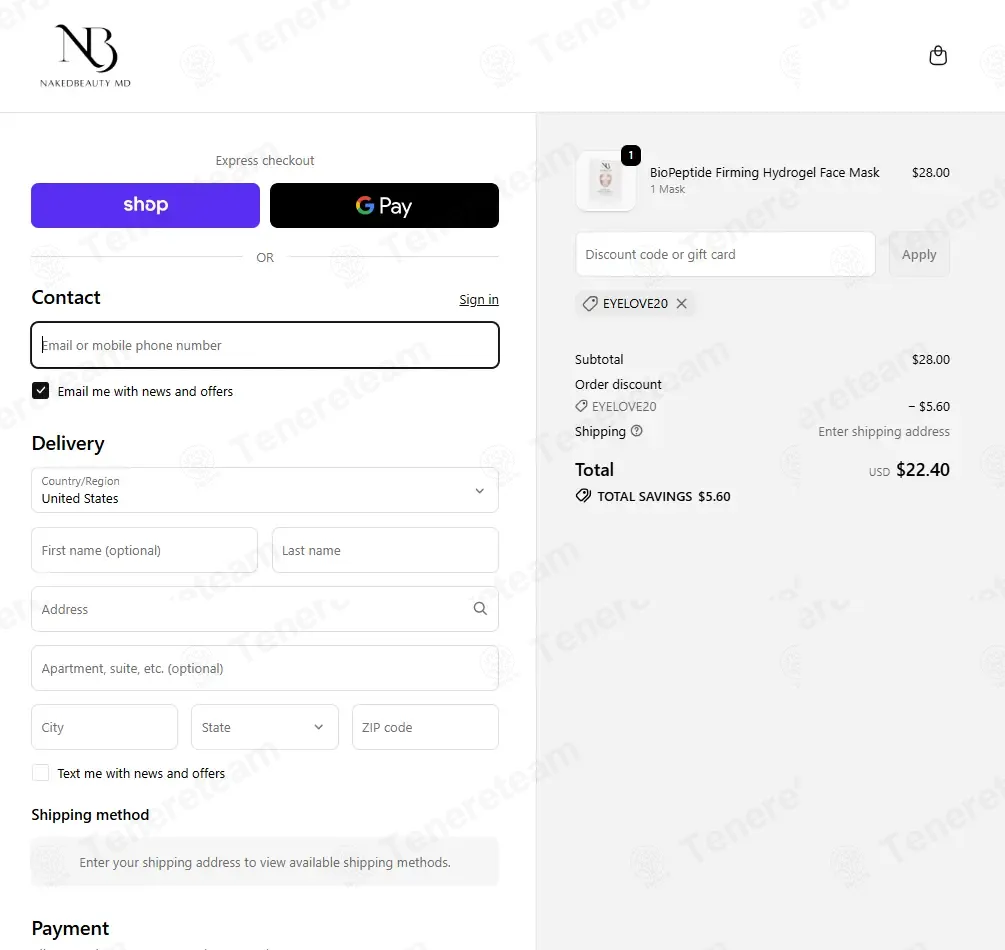 Naked Beauty MD coupon code: 20% off with EYELOVE20. Tested and valid as 3 weeks ago.
