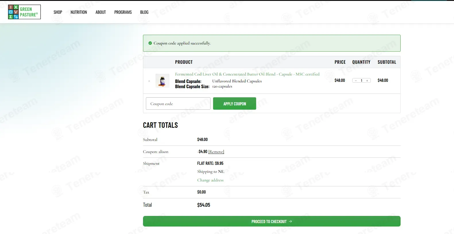 Green Pasture coupon code: 10% off with ALISON. Tested and valid as 3 weeks ago.