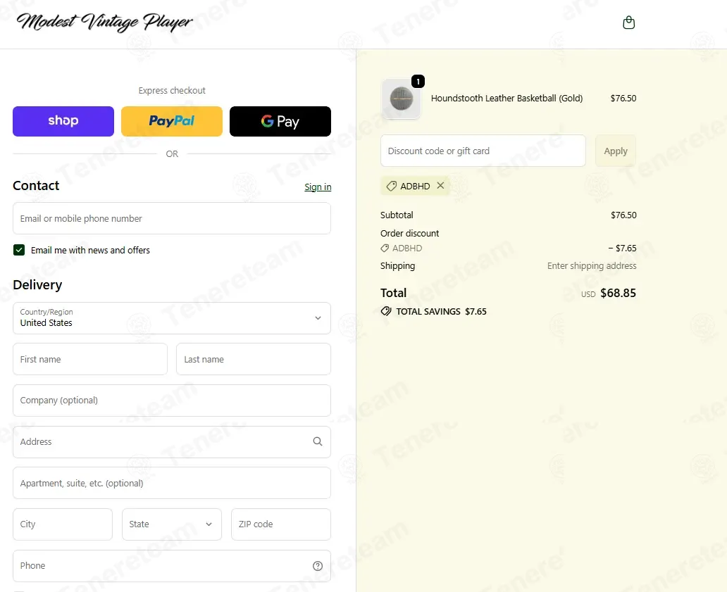 Modest Vintage Player coupon code: 10% off with ADBHD. Tested and valid as 6 months ago.