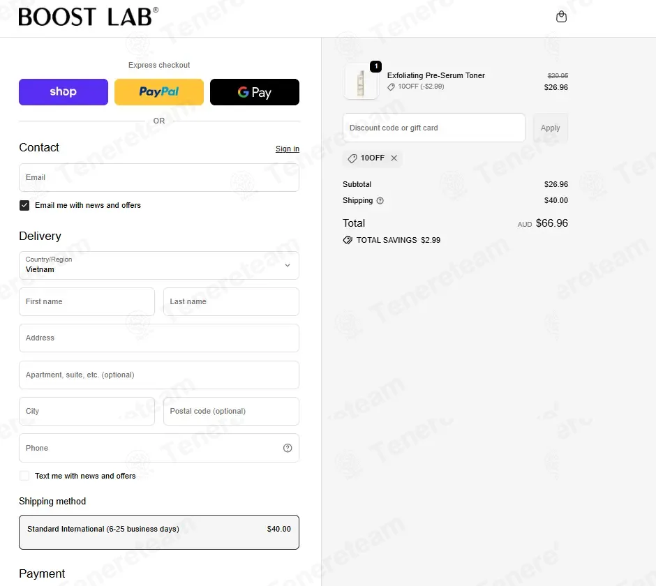 Boost Lab coupon code: 10% off with 10OFF. Tested and valid as 1 week ago.