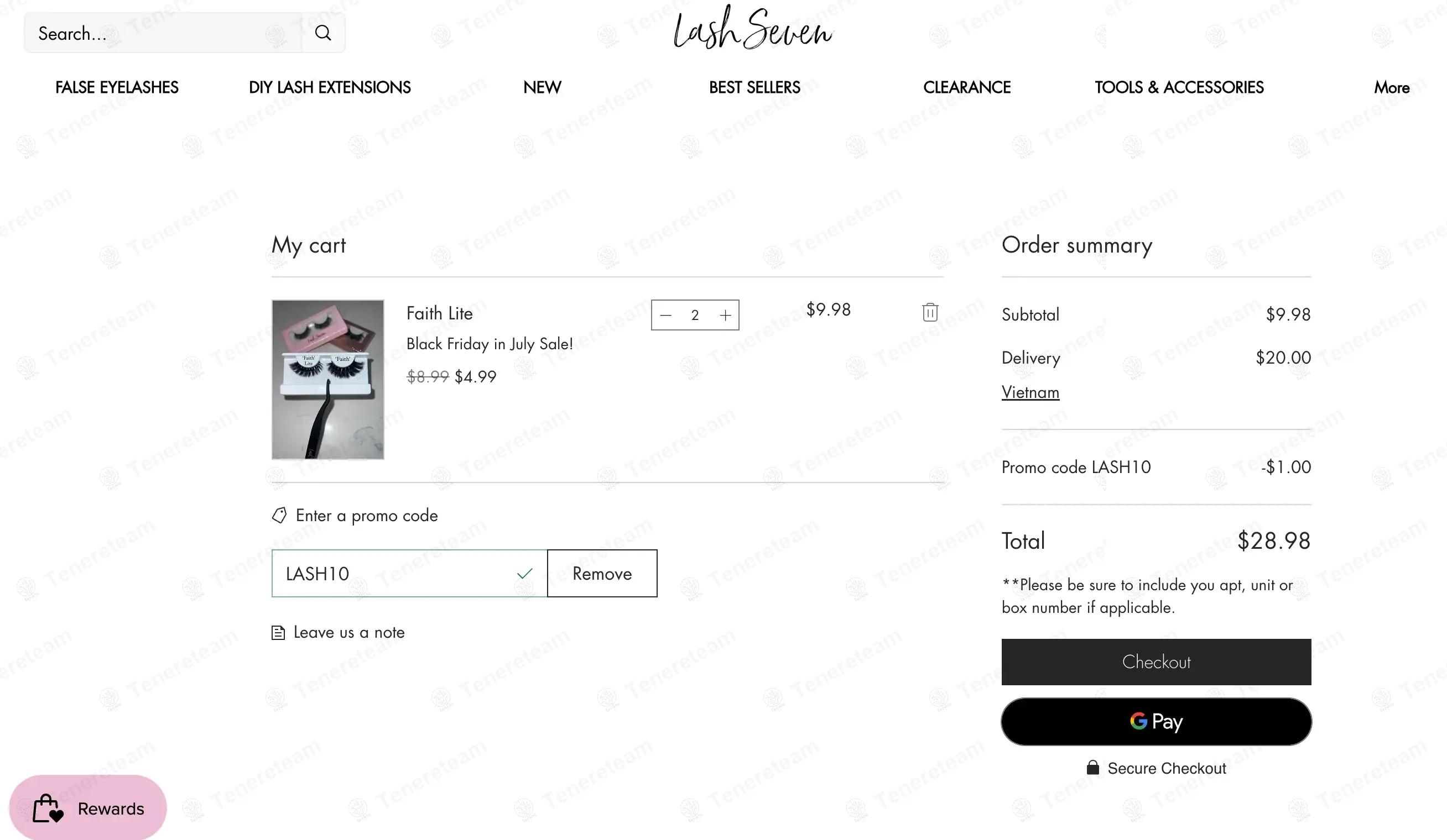 Lash Seven coupon code: 10% off with LASH10. Tested and valid as 1 year ago.