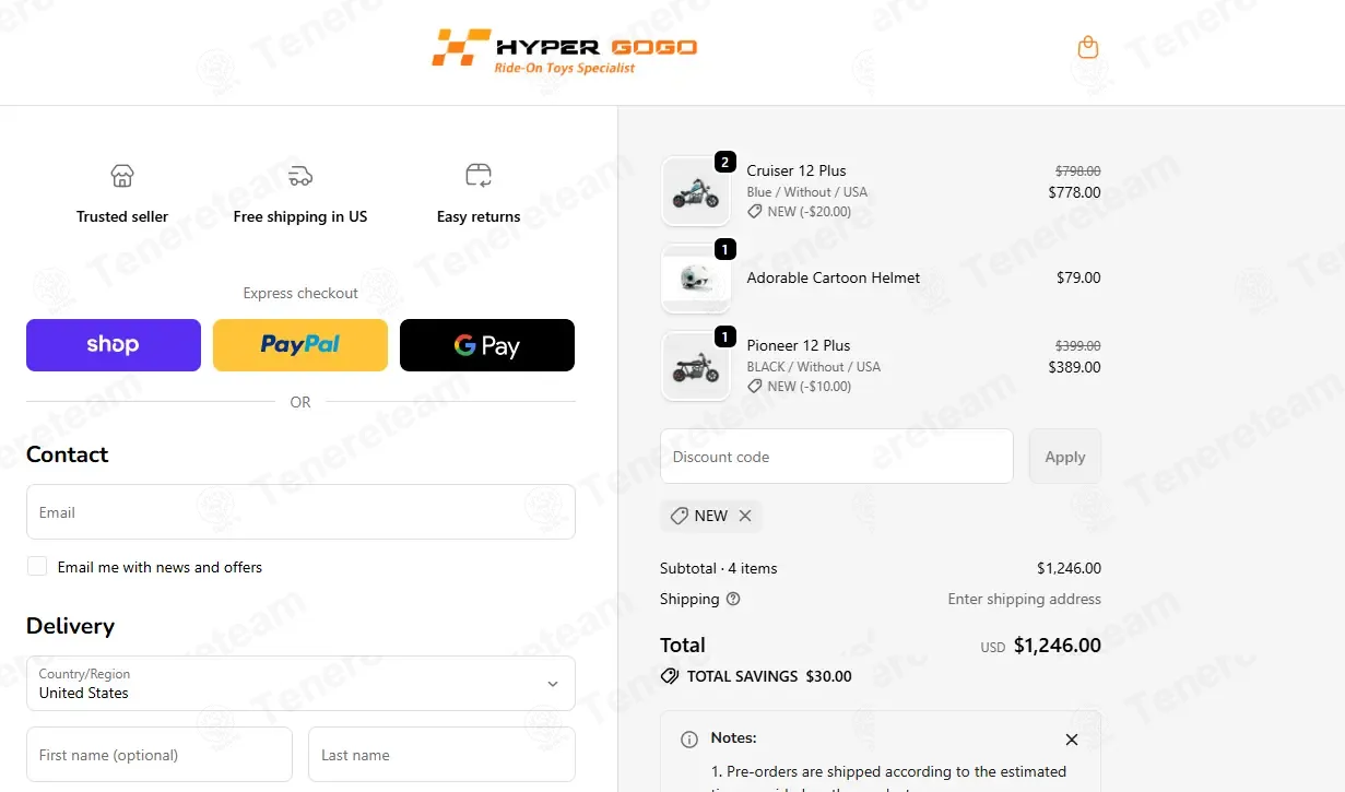 Hypergogo coupon code: $30 off with NEW. Tested and valid as 10 months ago.