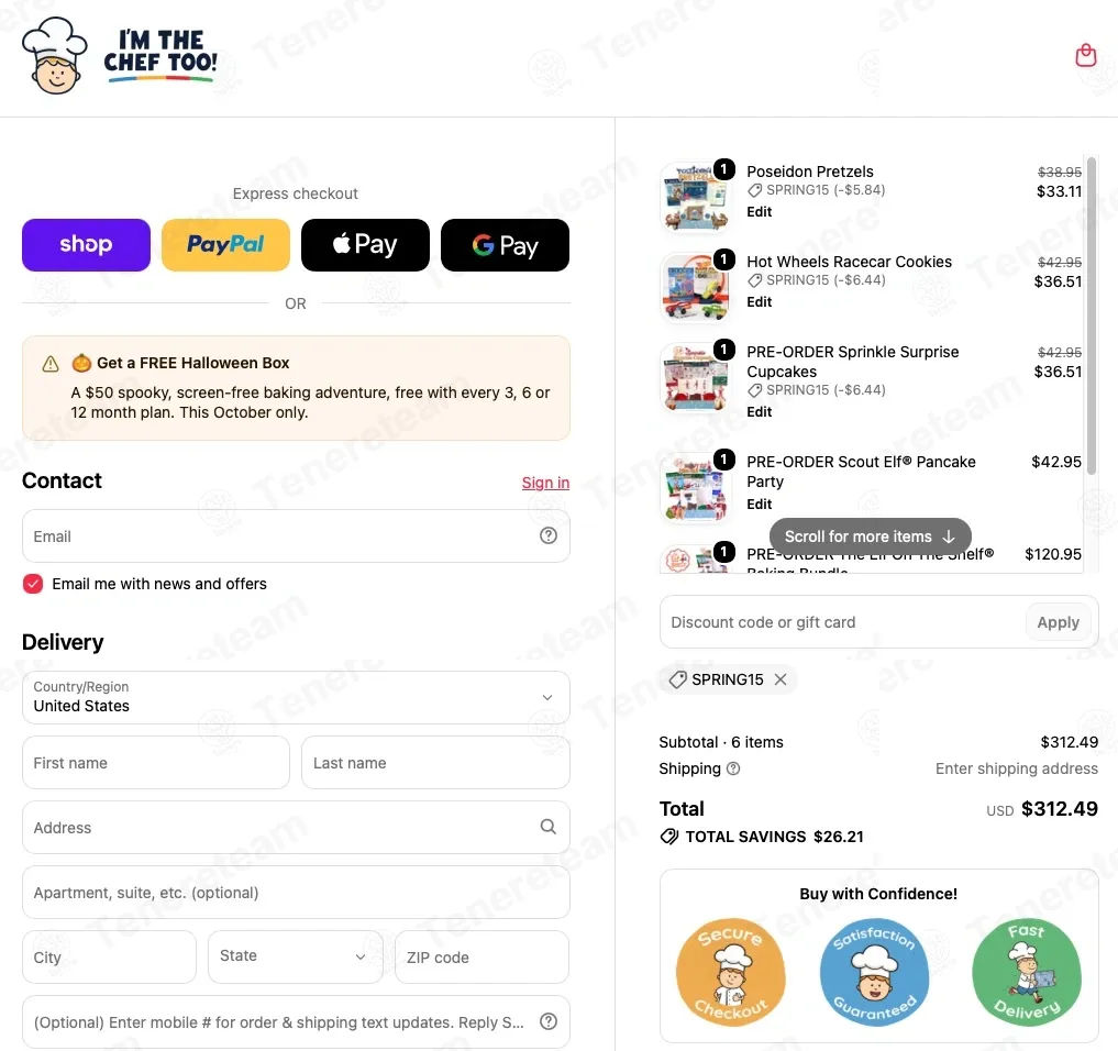 I'm The Chef Too coupon code verified as working at checkout