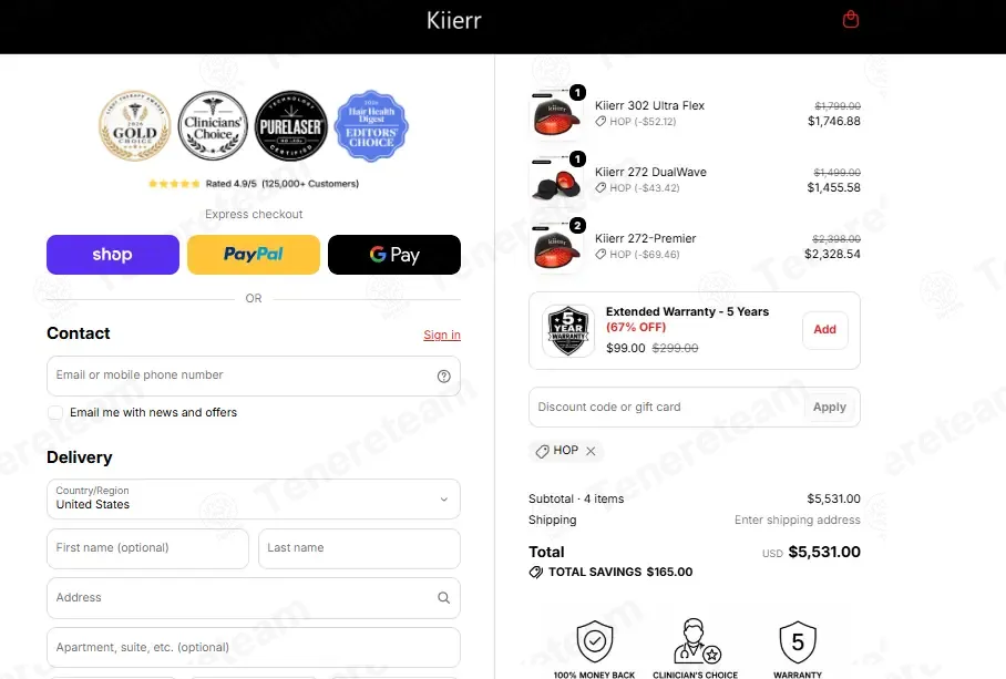Kiierr coupon code verified as working at checkout