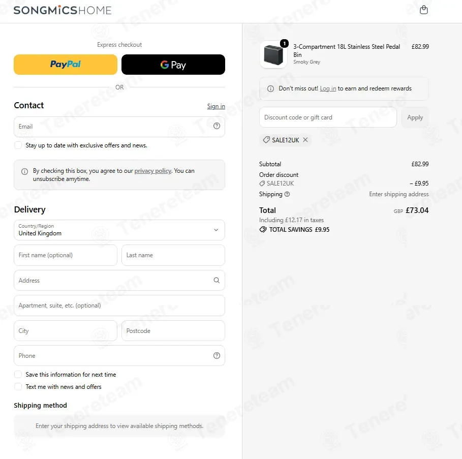 Songmics Home UK coupon code: 12% off with SALE12UK. Tested and valid as 1 month ago.