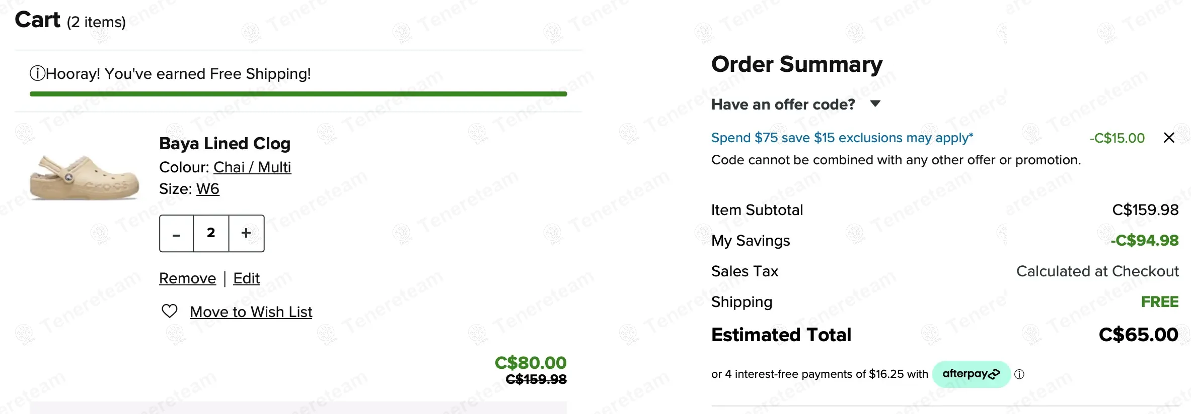 Crocs CA coupon code: $15 off with CROCS15. Tested and valid as 1 year ago.