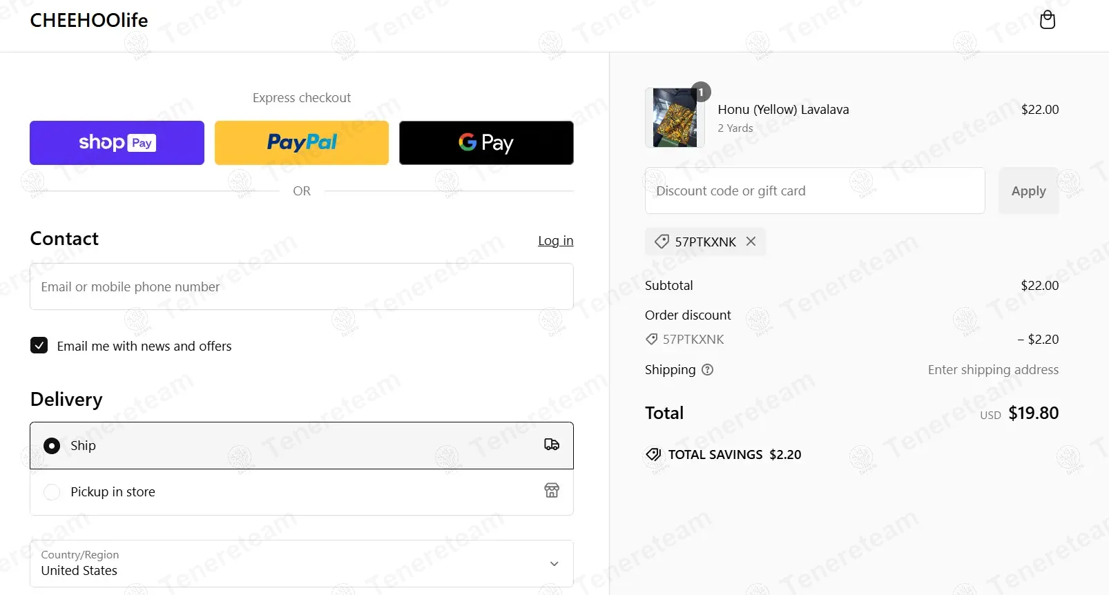 Cheehoo Life apply coupon code