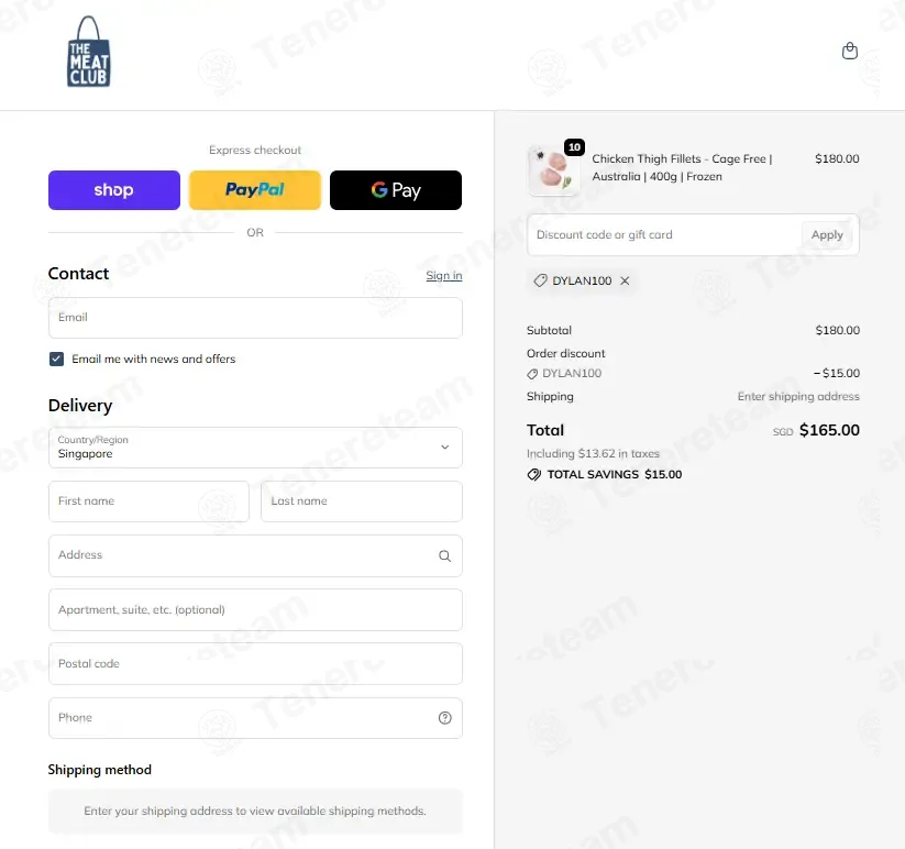 The Meat Club SG coupon code: $15 off with DYLAN100. Tested and valid as 3 weeks ago.