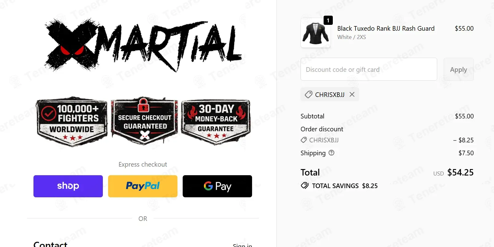 Xmartial coupon code: 15% off with CHRISXBJJ. Tested and valid as 1 month ago.