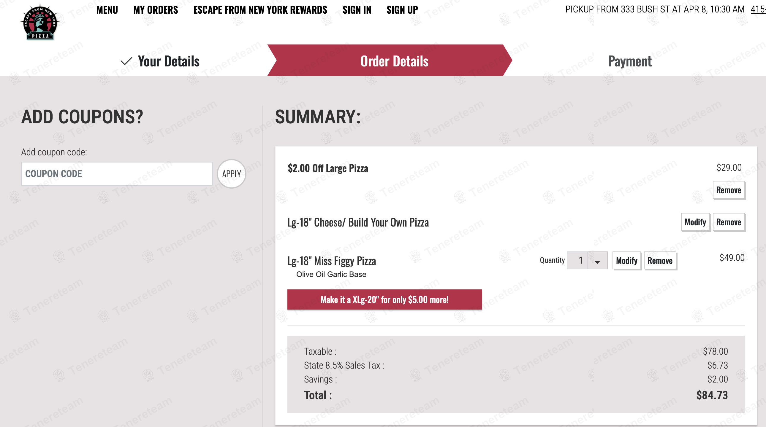 55% OFF Escape From New York Pizza Coupon Codes October 2025