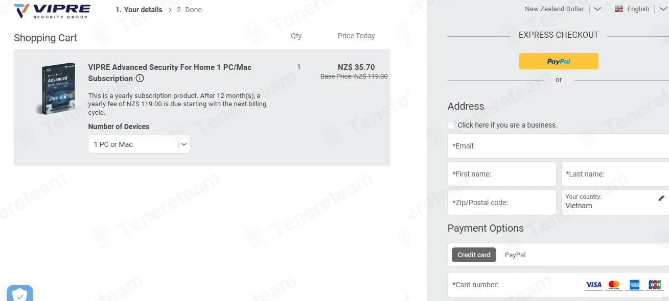 Vipre coupon code: 70% off with ADDL70OFF. Tested and valid as 1 week ago.