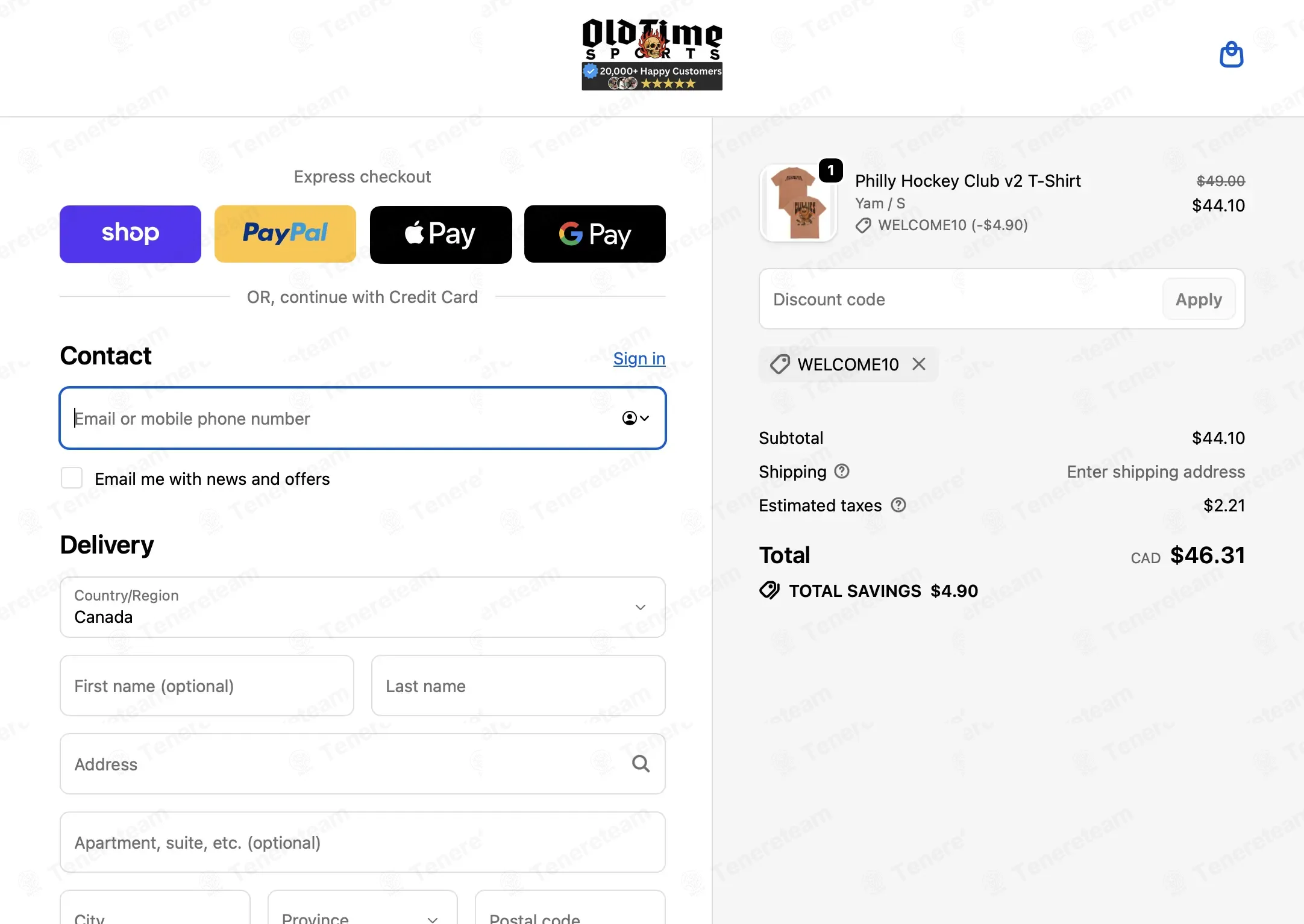 Old Time Sports coupon code: 10% off with WELCOME10. Tested and valid as 2 weeks ago.