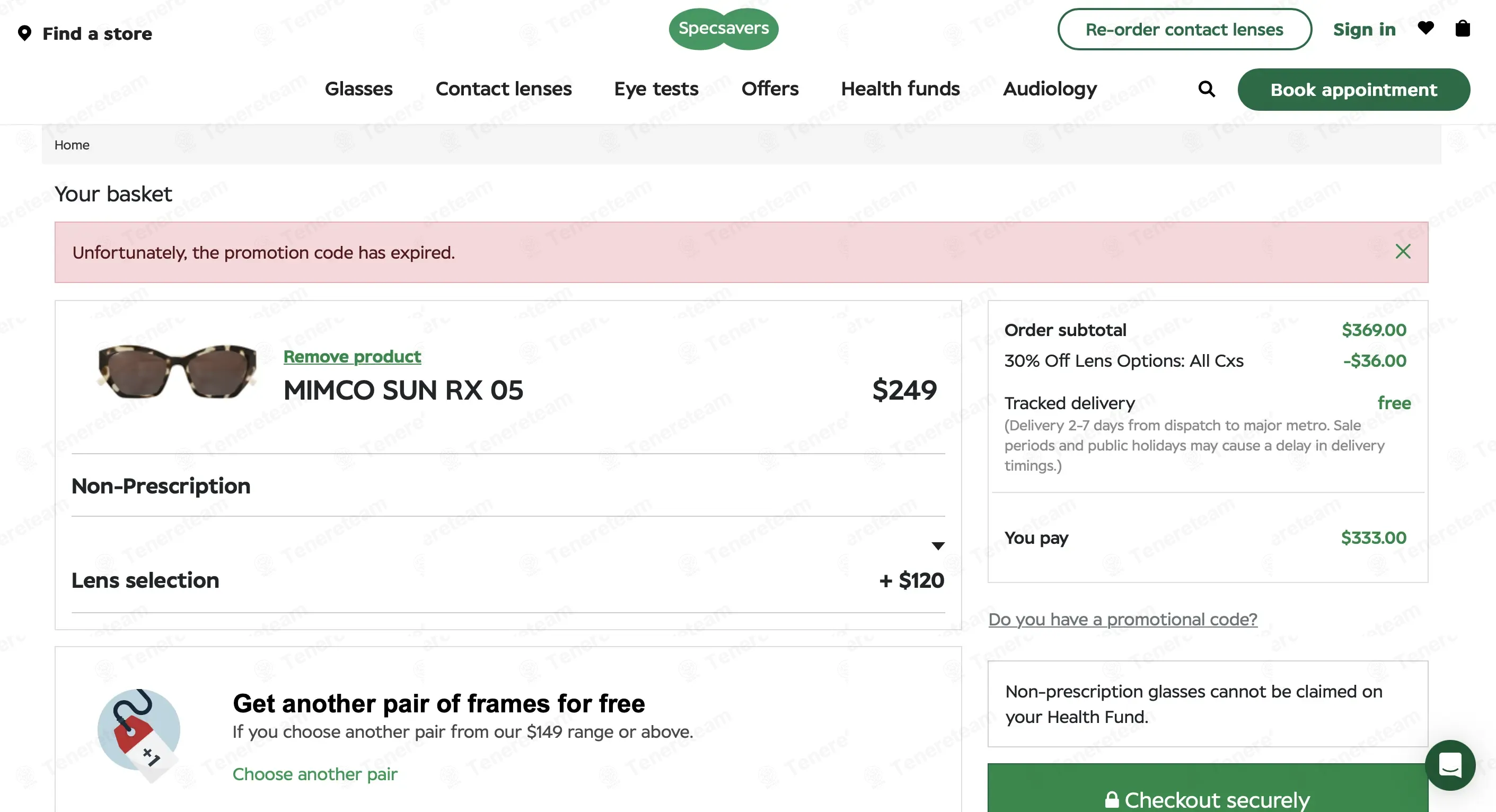 Specsavers AU coupon code: $10 off with 10OFF. Tested and valid as 5 months ago.