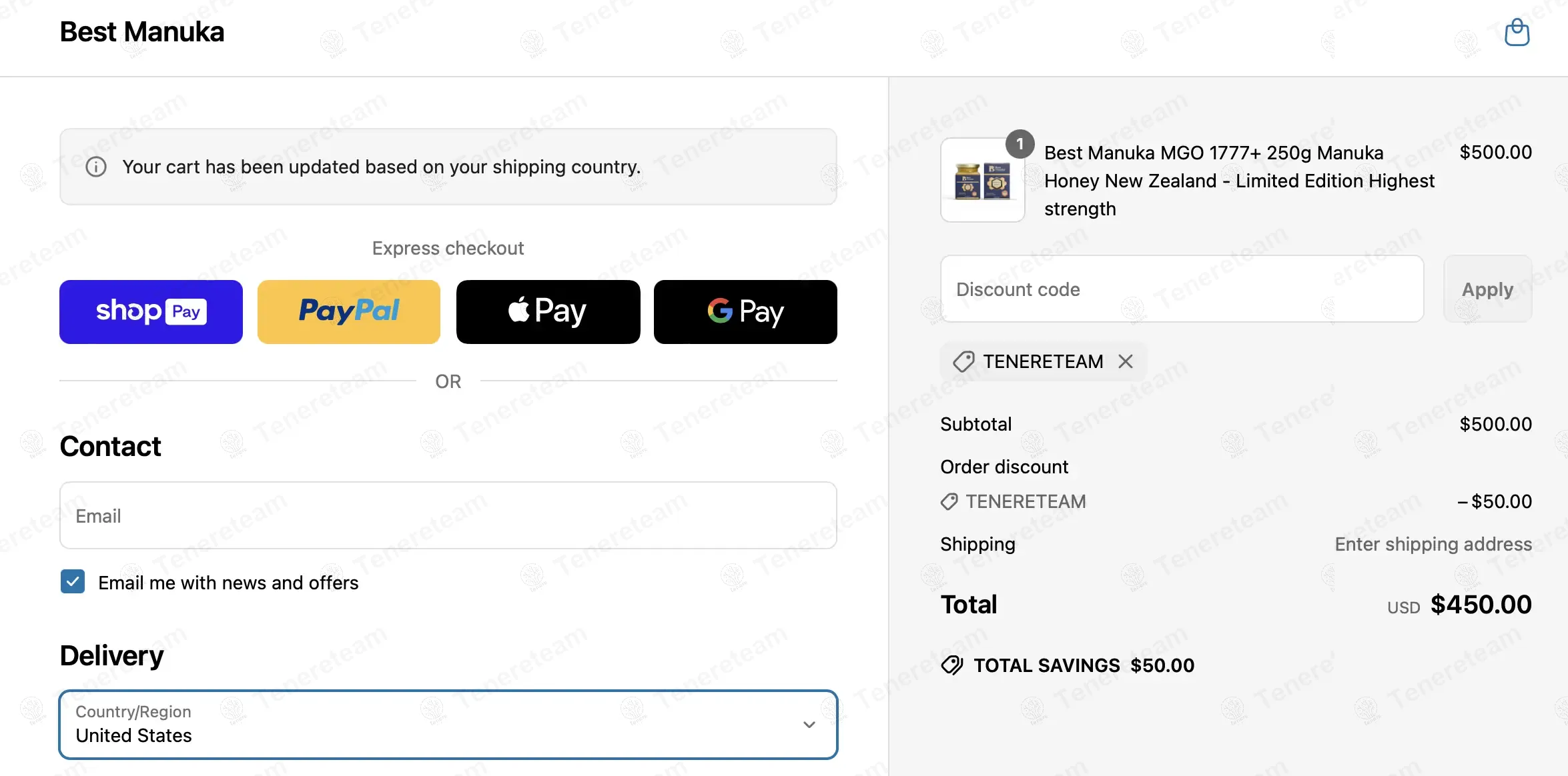 Best Manuka AU coupon code: 10% off with TENERETEAM. Tested and valid as 1 year ago.