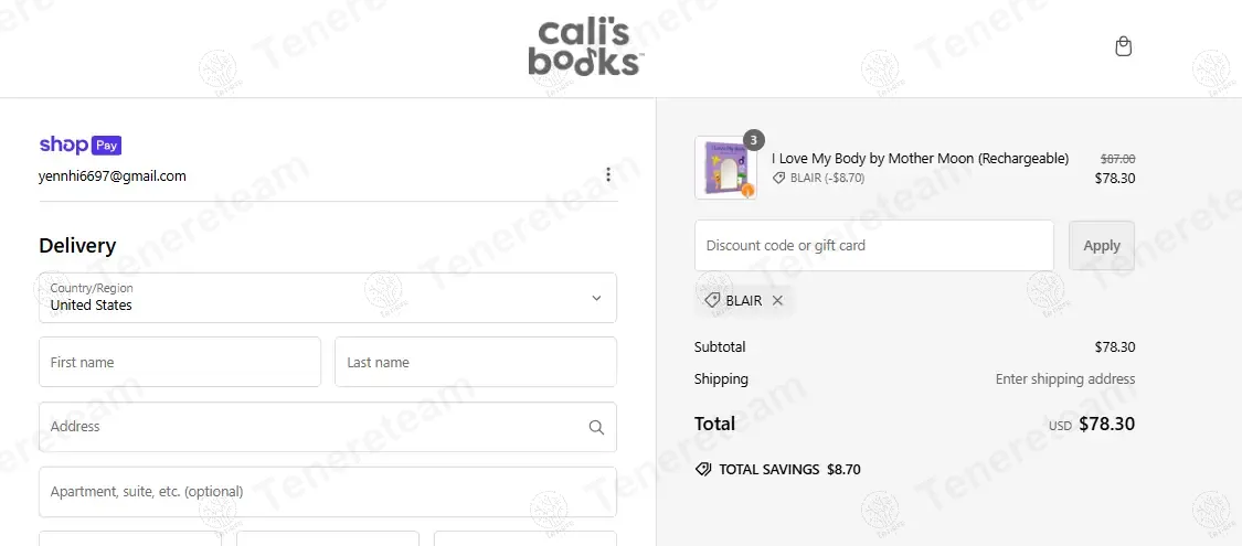 Cali's Books coupon code: 10% off with BLAIR. Tested and valid as 1 year ago.