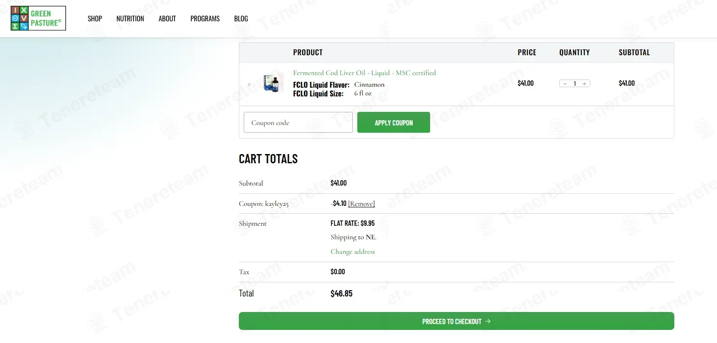 Green Pasture coupon code: 10% off with KAYLEY25. Tested and valid as 3 weeks ago.