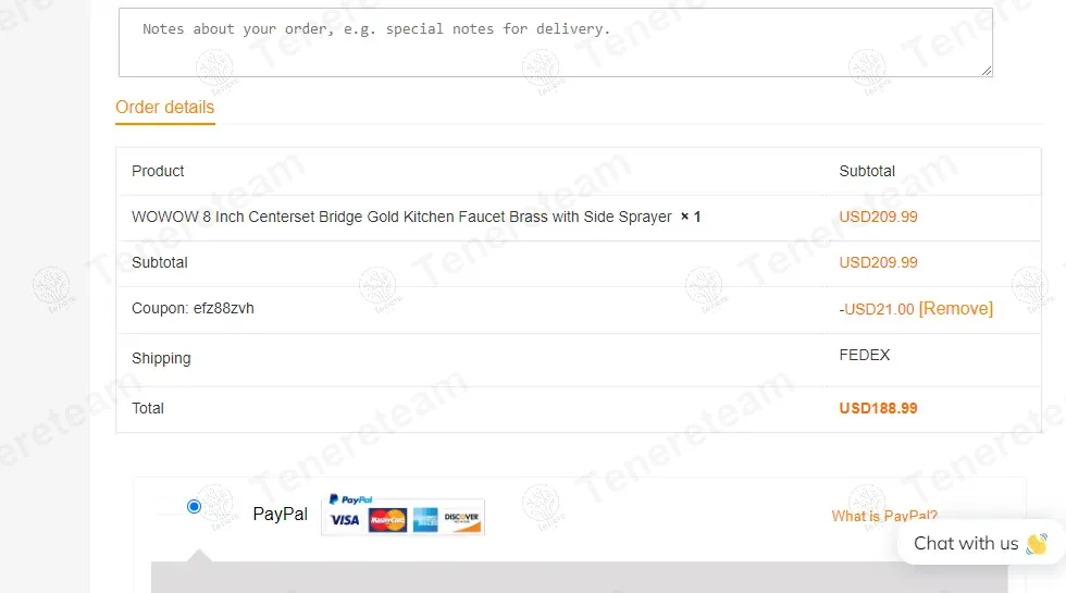 Wowow Faucet coupon code: 10% off with EFZ88ZVH. Tested and valid as 1 year ago.