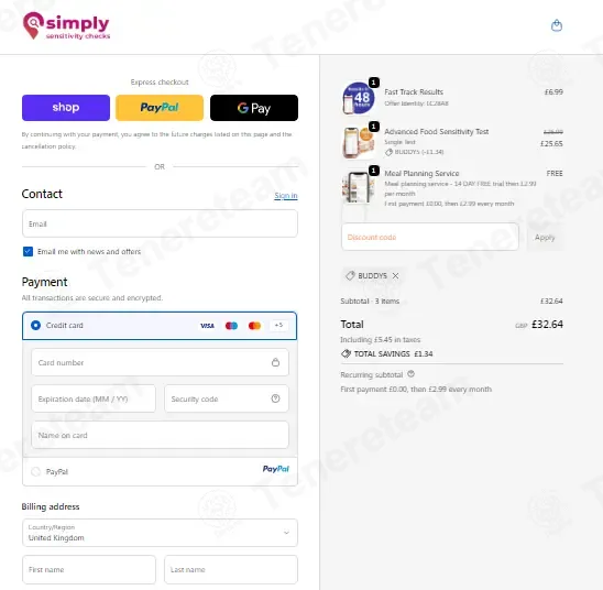 Simply Sensitivity Checks UK coupon code: 5% off with BUDDY5. Tested and valid as 7 months ago.