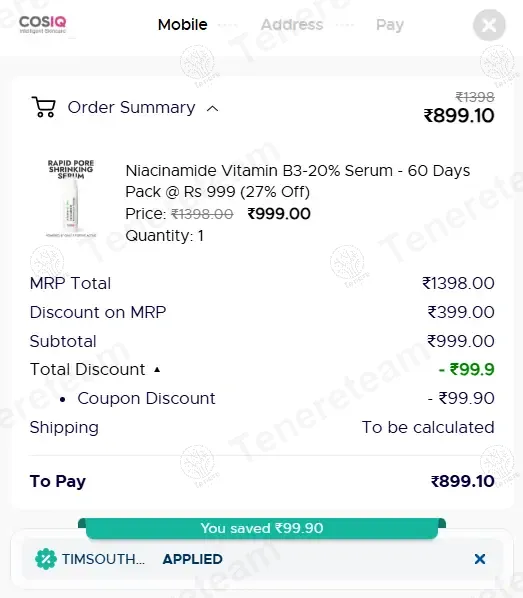 Mycosiq coupon code: 10% off with TIMSOUTHWOOD. Tested and valid as 1 year ago.