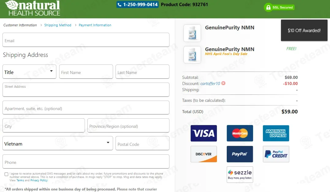 Natural Health Source coupon code: $10 off with CARTOFFER10. Tested and valid as 1 month ago.